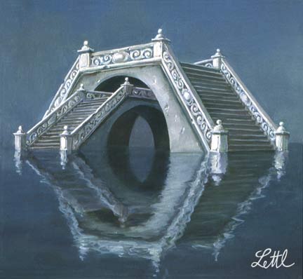 Wolfgang Lettl - Die Mutterbrücke (1982), 30x33 cm