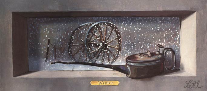 Wolfgang Lettl - Winter (1988), 23,5x54 cm